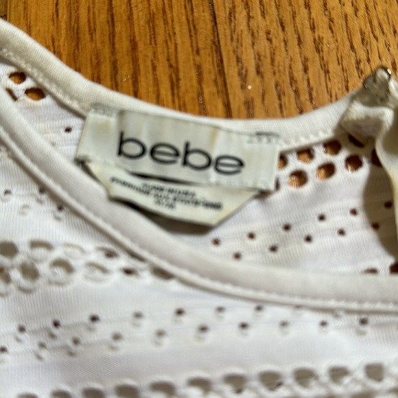 Bebe white eyelet lace dress size small - Picture 2 of 3